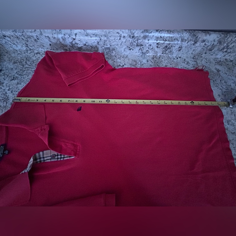 Men’s Burberry Red Cotton Pique’ Polo Shirt Classic Vintage Size XL - Picture 14 of 14